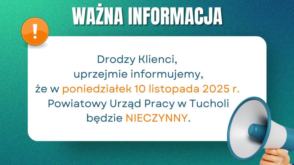 Informacja o pracy urzędu w dniu 10 listopada br.
